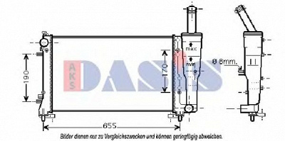 AKS DASIS 080077n -  Радиатор, охлаждение двигателя